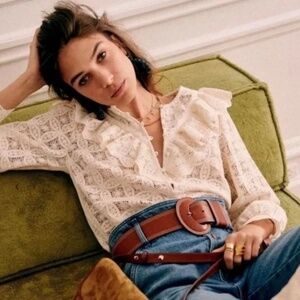 Sezane Angela Shirt in Cream